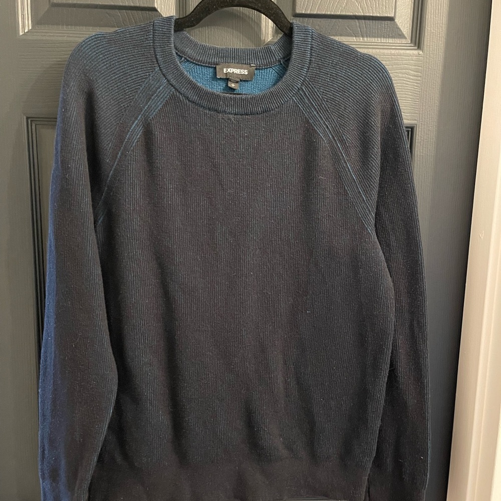Blue black express men's sweater size L